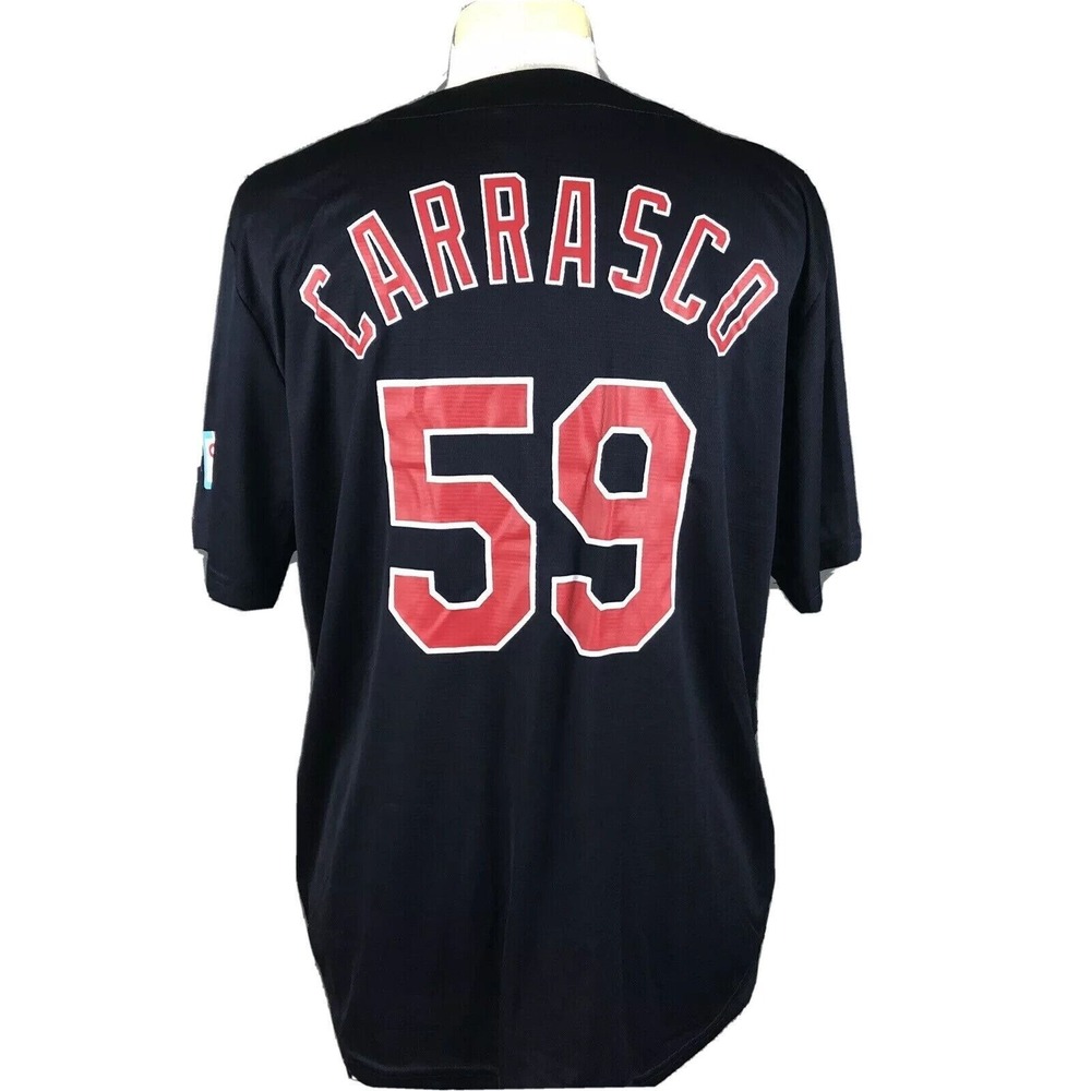 Cleveland Indians Carlos Carrasco‎ #59 Discount Drug Mart Promo Jersey Men's XL